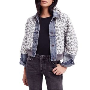 NEW Free People Ditsy Denim Jacket